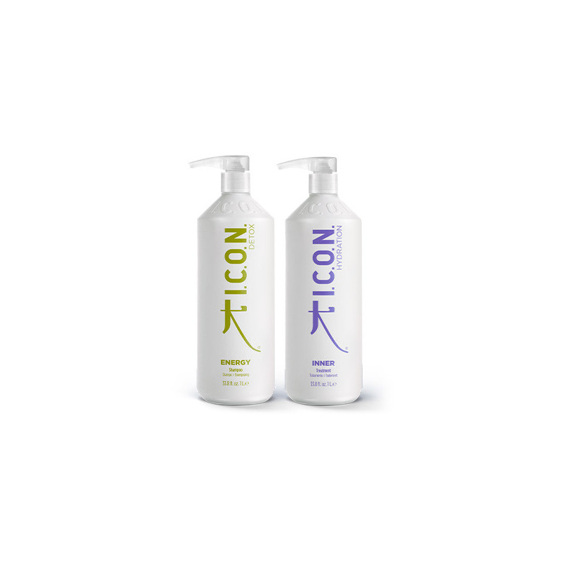 Pack Detox-Hidratación ICON: Champú Energy 1L y Tratamiento Inner 1L