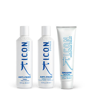 Pack completo para eliminar el cabello encrespado. ICON Anti-Frizz