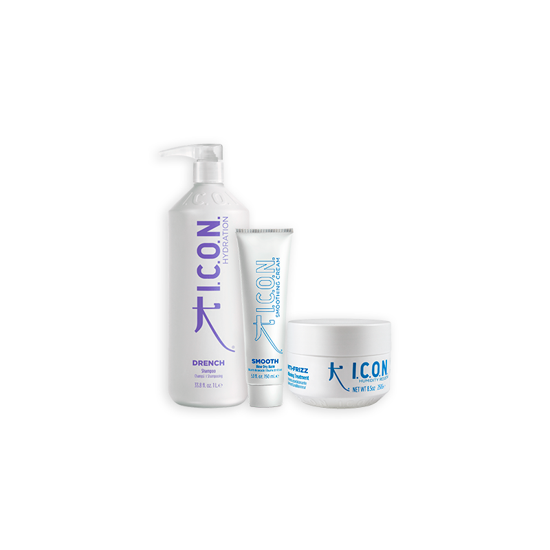 Pack ICON Drench litro +  antiencrespamiento + Smooth