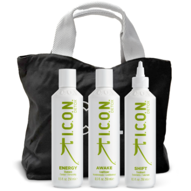 Pack ICON Detox Cabellos Grasos. Champú, acondicionador y tratamiento