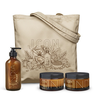 Pack ICON India: champú, acondicionador y mascarilla nutritiva