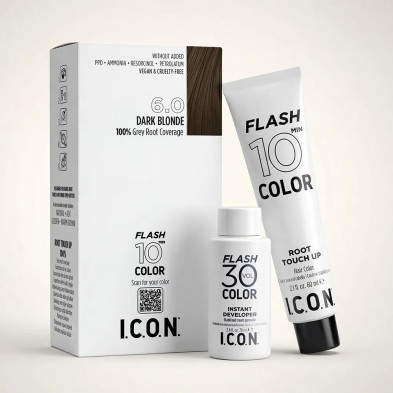 ICON Flash Color 6.0 Rubio Oscuro con Developer