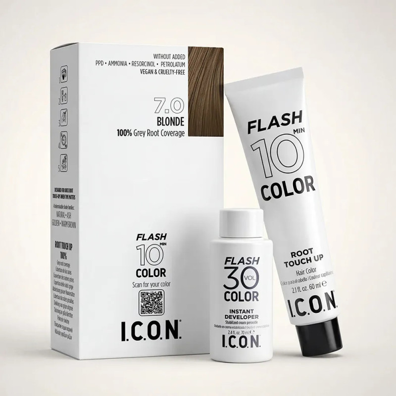ICON Flash Color 7.0 Rubio con Developer