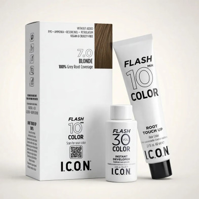 ICON Flash Color 7.0 Rubio con Developer