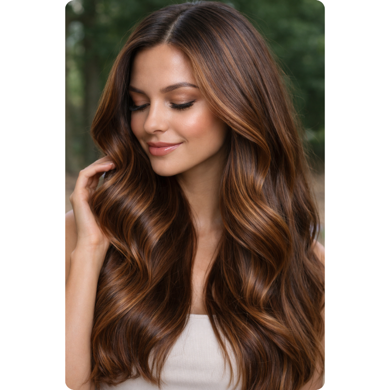 cabello teñido con brillo sin perder color