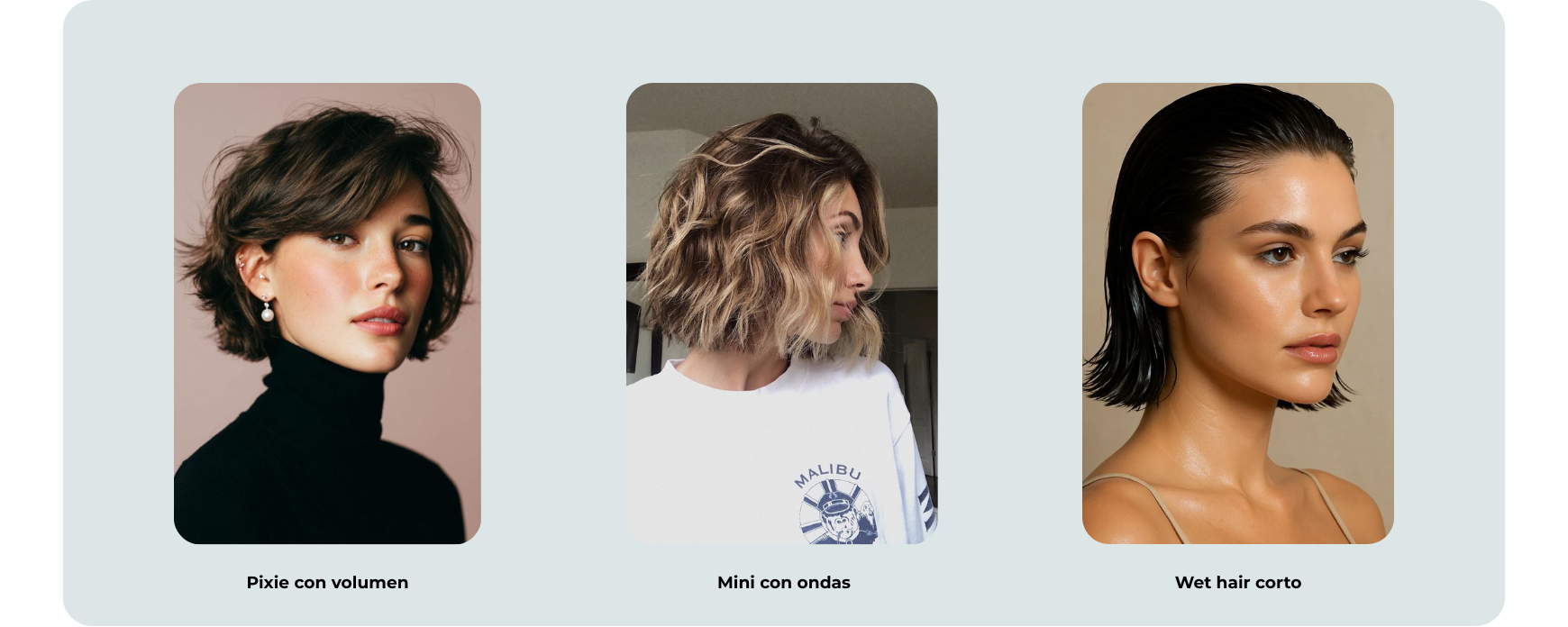 Peinados para bodas en pelo corto con volumen y brillo