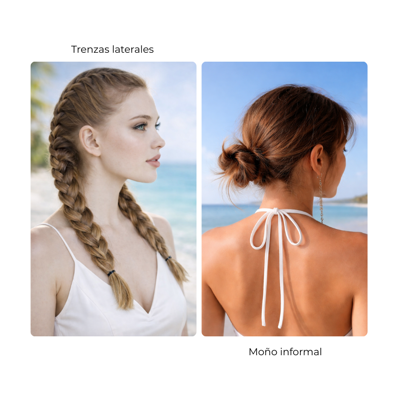 Peinados para pelo encrespado en la playa